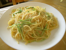 鮭フレークのレモン醤油風味スパゲティー