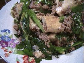 豆腐とニラの牡蠣油炒め