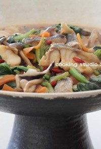 超簡単レシピ★小松菜と鱈の蒸し煮