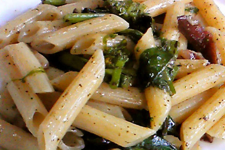 バジルソースで シイタケと菜の花のペンネ レシピ 作り方 By Oこたつo クックパッド 簡単おいしいみんなのレシピが349万品