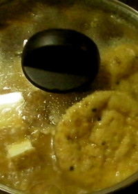 茹で汁再利用…味噌汁；圧力鍋使用