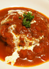 トマトソースの煮込みハンバーグ