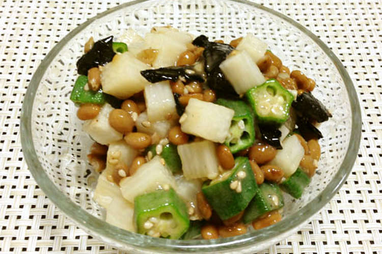 長芋 おくら 納豆の和え物 レシピ 作り方 By Memuchan クックパッド 簡単おいしいみんなのレシピが352万品