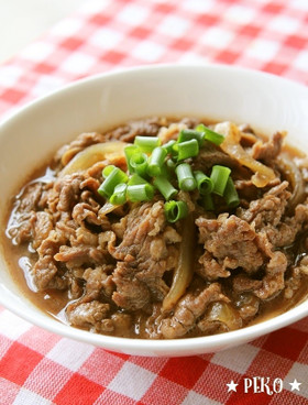 簡単柔らか☆つゆだく牛皿☆牛丼にも♪