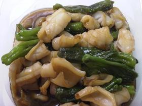 イカとしし唐の炒め物