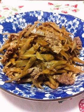 牛肉とごぼうと白滝のしぐれ煮