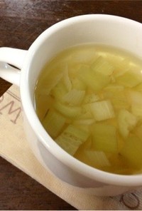 手抜き⁉ナスと玉ねぎのお澄ましなスープ☆