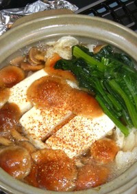 なめこ＆白菜と豆腐のピリ辛鍋