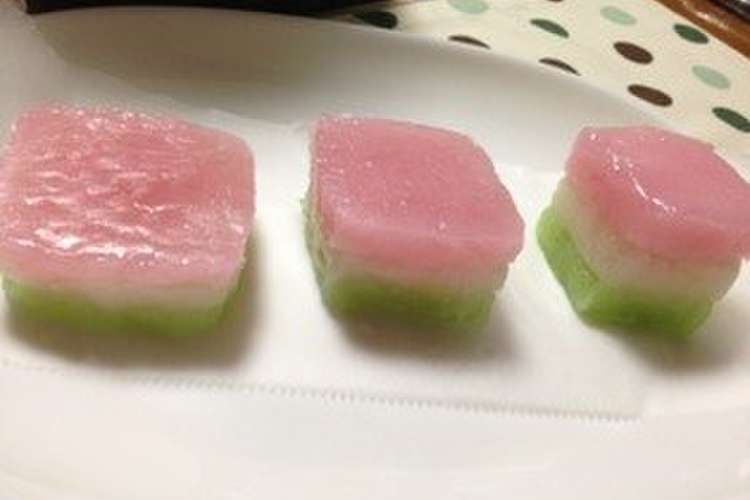 三色団子で菱餅 桃の節句にどうぞ レシピ 作り方 By Tあずさ クックパッド 簡単おいしいみんなのレシピが360万品