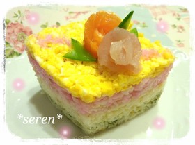 ひなまつりに♪ひし形◇ちらし寿司♥