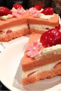 ひな祭り♡苺のショートケーキ