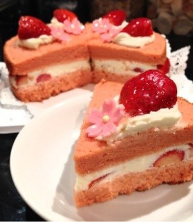 ひな祭り♡苺のショートケーキの写真