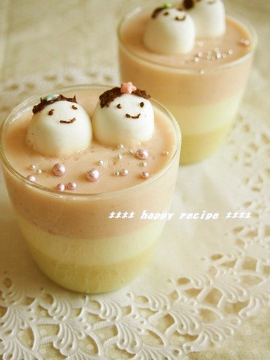 簡単！ひな祭りの豆乳ヨーグルトババロアの写真