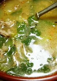白菜と牛肉のスープ（韓国シレギスープ風）