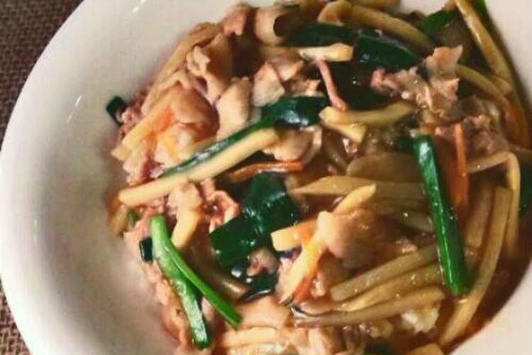 細切りタケノコとお肉のあんかけご飯 レシピ 作り方 By ななち クックパッド 簡単おいしいみんなのレシピが350万品