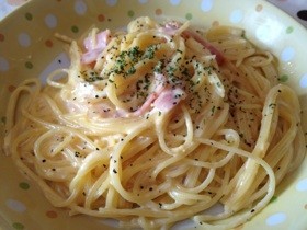 牛乳&全卵で*濃厚カルボナーラ