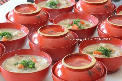 お雛祭りに酒粕で具だくさん豆腐中華スープの画像