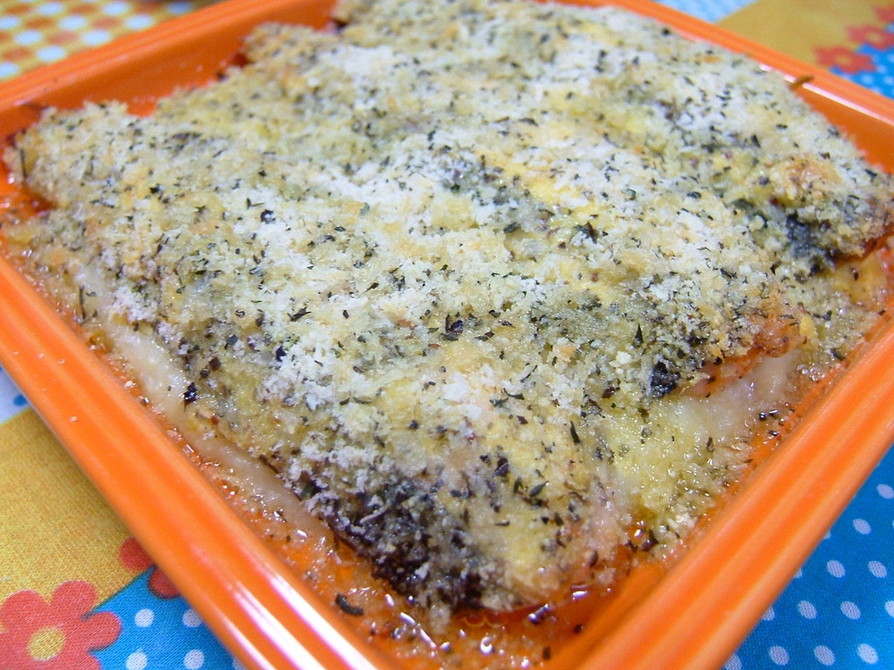 魚とクリームポテト☆香草パン粉焼きの画像