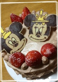 ミッキー&ミニーちゃんひな祭りケーキ♡