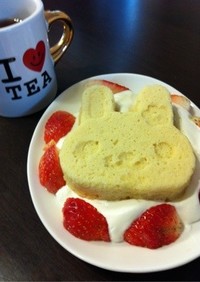 フワフワ♥レンジで低糖質ケーキ♥