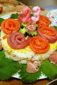 簡単♥ちらし寿司のケーキ♥
