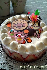 お雛祭りケーキ☆アンパンマンキャラケーキ