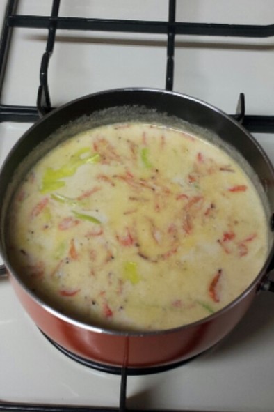 海老香る☆味噌クリームスープの写真