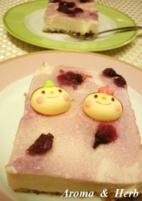 桜風味ひなまつりレアチーズケーキ