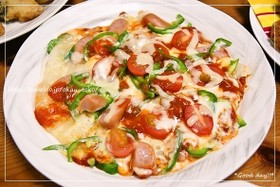 フライパンで超簡単!美味しい☆おもちピザ