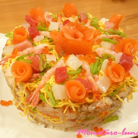 ✿　ひな祭り　ちらし寿司ケーキ　✿