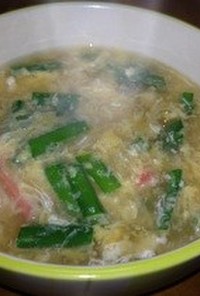 ニラと卵のふんわり中華スープ