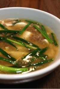 トロトロつるっダシダでマーボー豆腐スープ