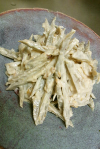 ごぼうとレンコンの豆腐マヨネーズサラダ
