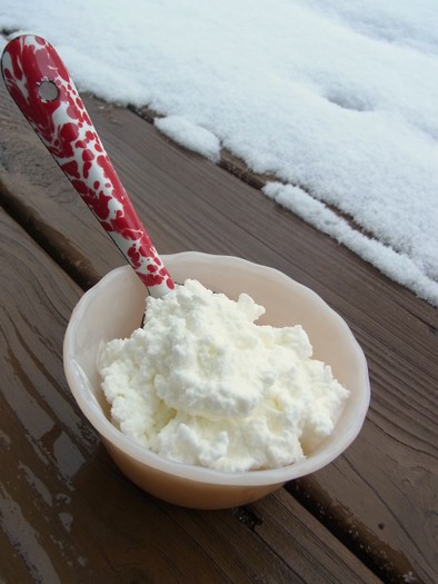 雪のアイスクリームの写真