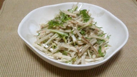 水菜とごぼうのサラダ