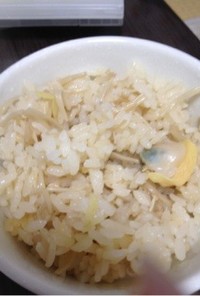 シンプル！浅利とエノキ生姜の炊き込み御飯