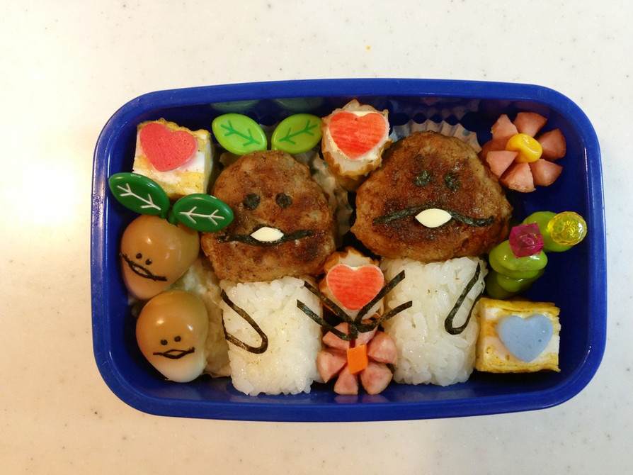 なめこ＆双葉なめこ　キャラ弁の画像