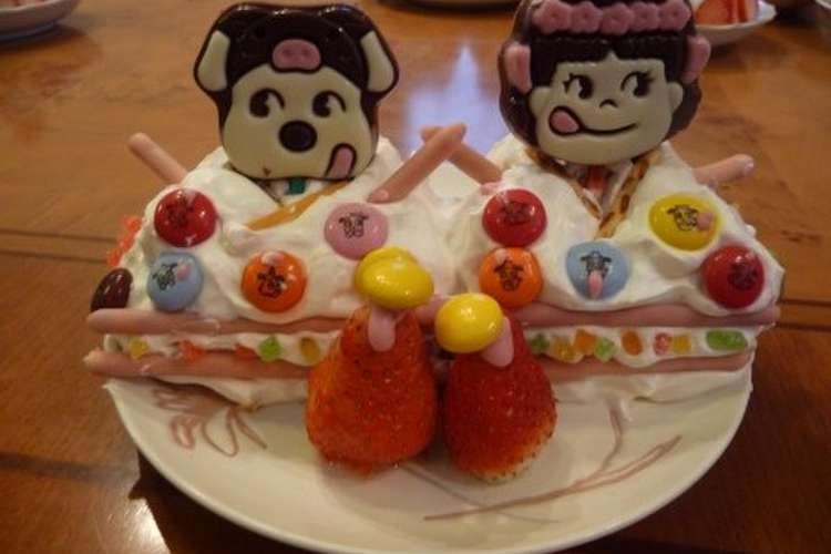 好きにしてっ 子供と一緒にお雛様のケーキ レシピ 作り方 By Sabo1034 クックパッド