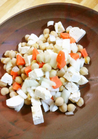ひよこ豆と豆腐のサラダ
