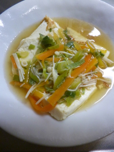野菜あんかけの豆腐ステーキの写真