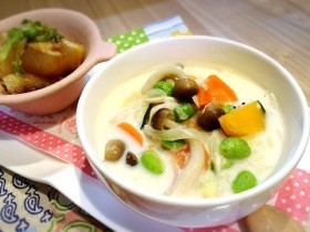 簡単★濃厚♪野菜のコンソメミルクスープの画像