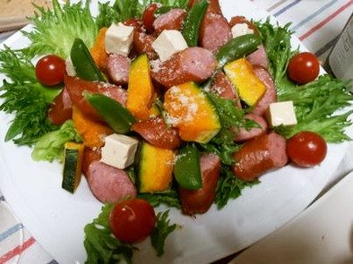 彩り、温野菜サラダの写真