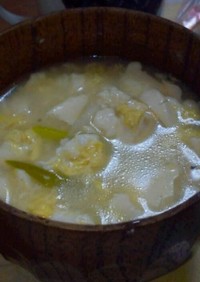 激簡単！くずし豆腐の優しい中華風スープ