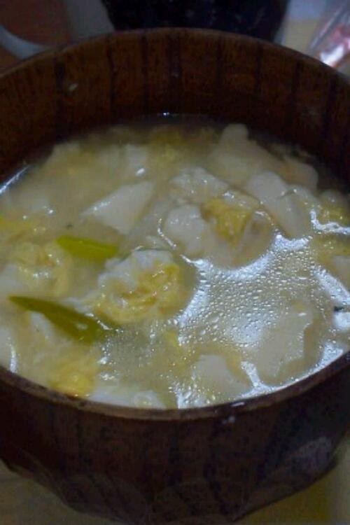 激簡単！くずし豆腐の優しい中華風スープの画像