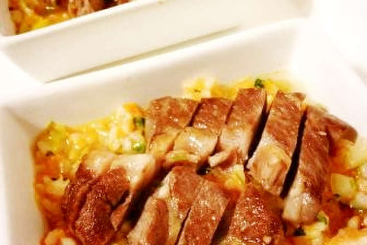 犬ごはん お誕生日限定贅沢ラムステーキ丼 レシピ 作り方 By Schenklu クックパッド