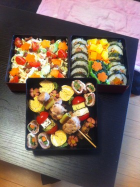 お花見♪ピクニック♪簡単お花畑弁当☆