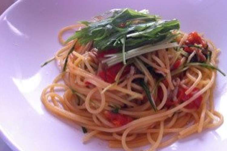 ランチに トマトとシラスと水菜のパスタ レシピ 作り方 By のこさんどん クックパッド 簡単おいしいみんなのレシピが378万品