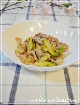 簡単*豚肉とベビーホタテの塩麹炒め