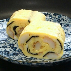 お弁当★モザイク模様の《竹輪の玉子焼き》