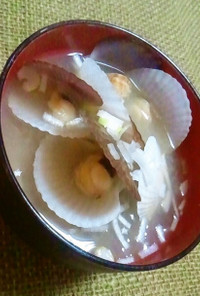 ホタテ稚貝の味噌汁